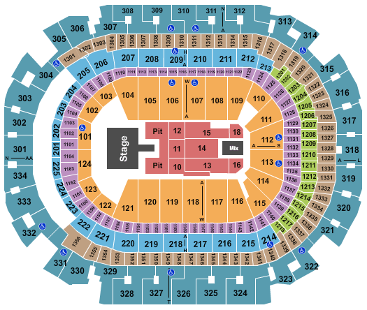 American Airlines Center Thomas Rhett Seating Chart